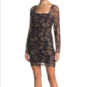 BCBGeneration Floral Mesh Dress